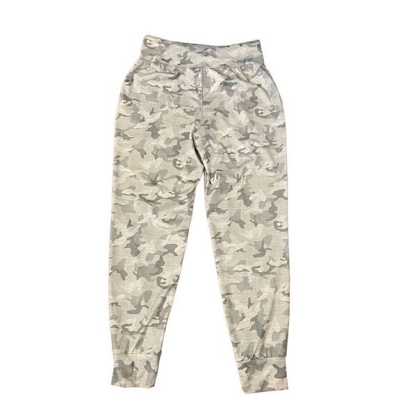 Gap Fit Eclipse Super High Rise Joggers Gray Camo Large Tall - Picture 2 of 5